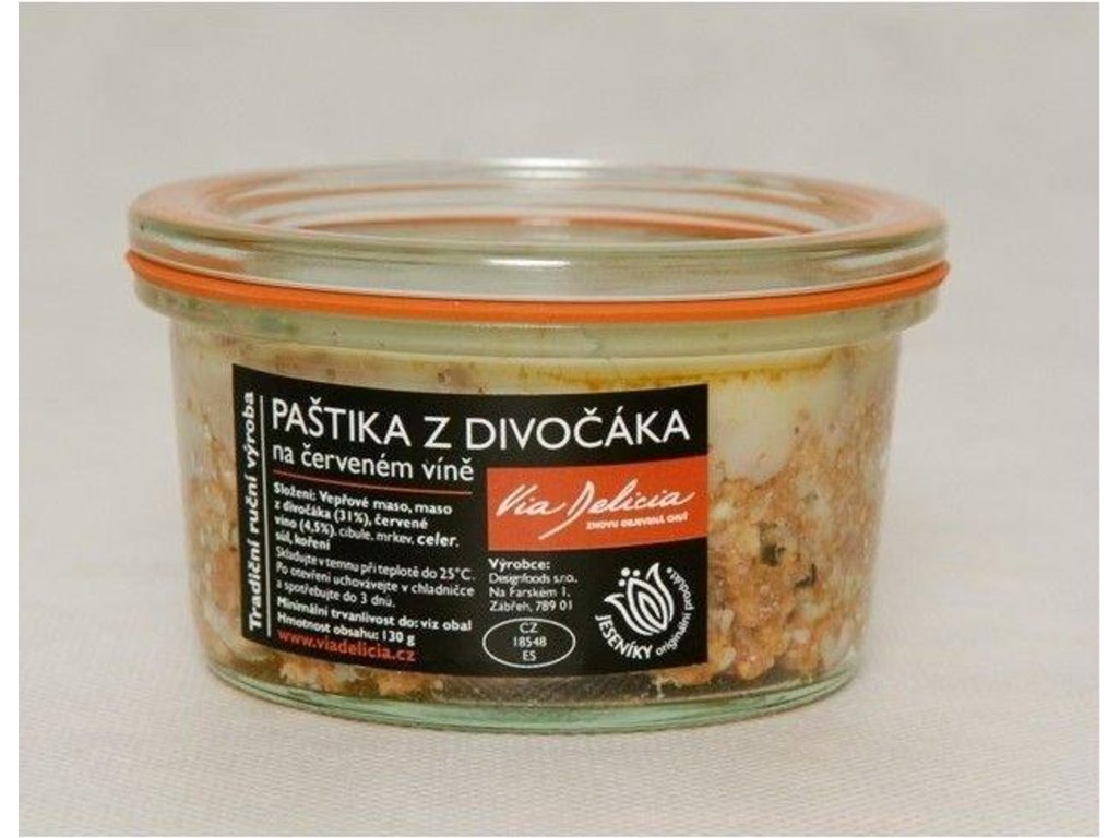 Paštika z divočáka na červeném víně 130g