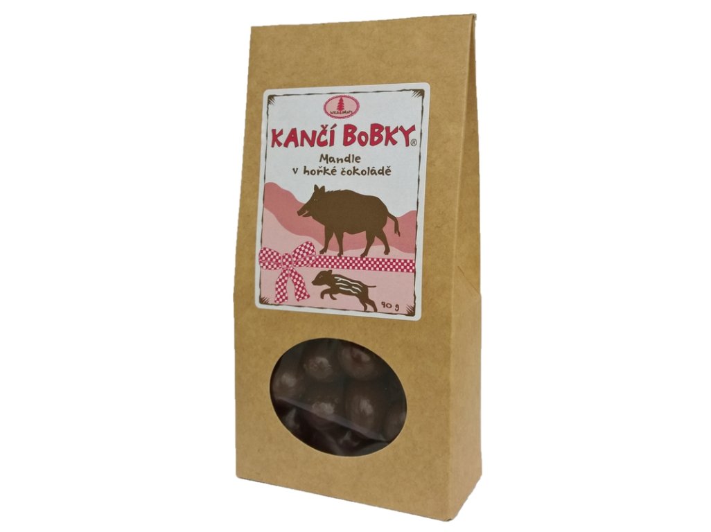 Kančí bobky - Mandle v hořké čokoládě 90g