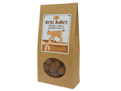 Rysí bobky - Mandle v mléčné čokoládě 90g