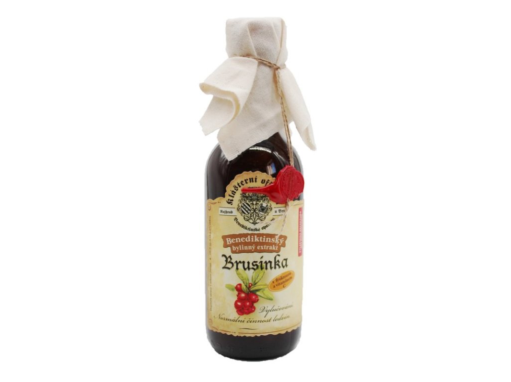 Benediktinský bylinný sirup Brusinka  290g