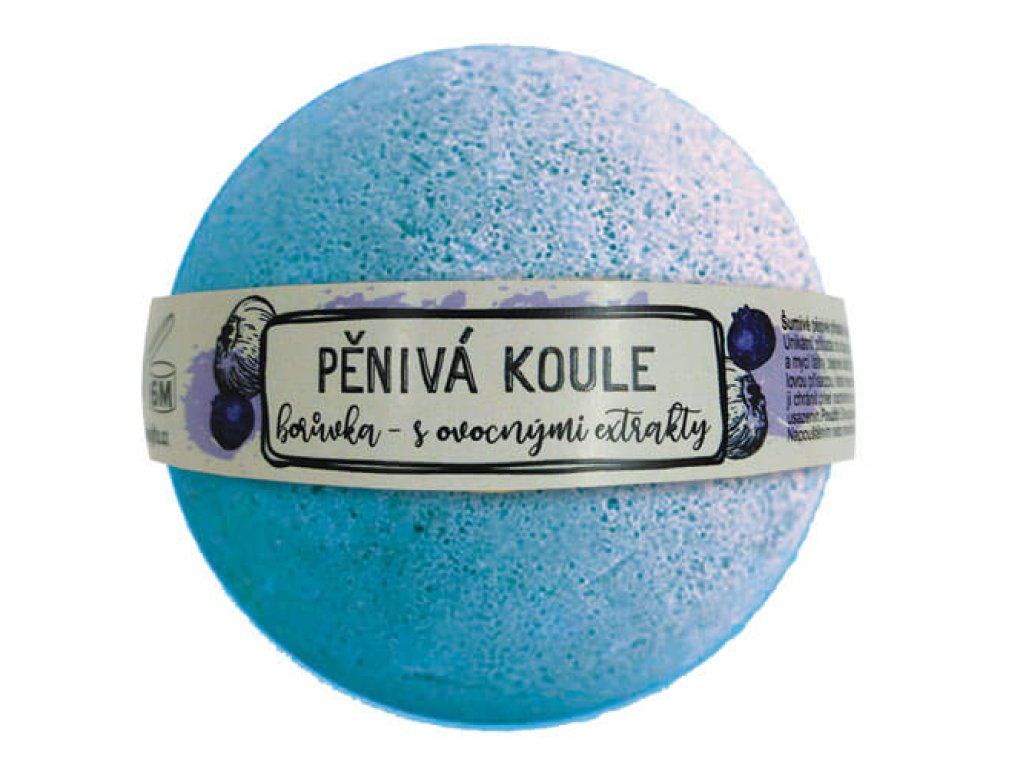 Šumivá pěnivá koule do koupele 100 g – borůvka