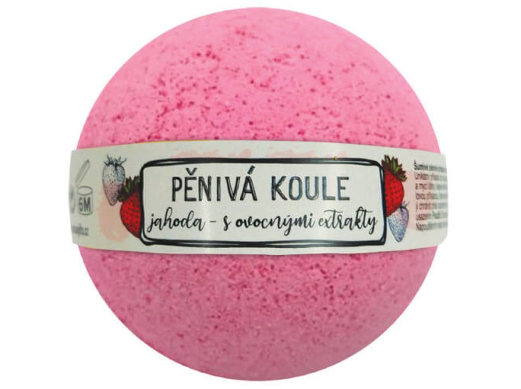 Šumivá pěnivá koule do koupele 100 g – jahoda