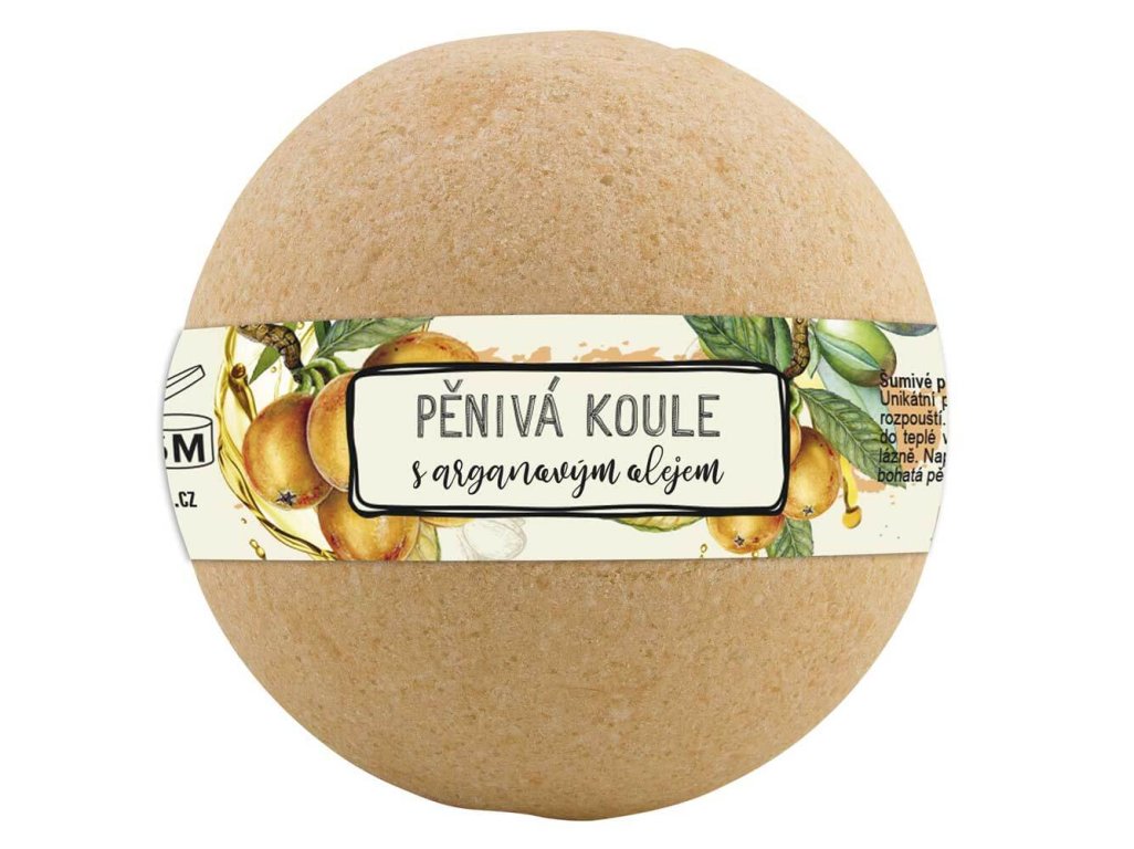 Šumivá pěnivá koule do koupele 100 g – argan