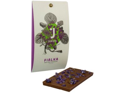 Mléčná čokoláda s fialkou 47% 50g