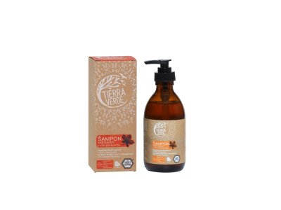 Kaštanový šampon pro posílení vlasů s vůní pomeranče skleněná lahvička 230 ml