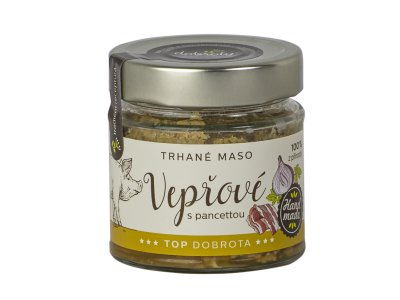 Trhané vepřové maso s pancettou 140g