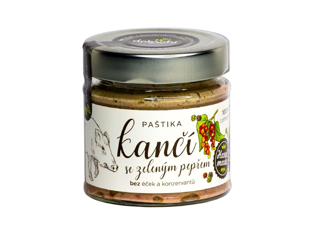 Paštika kančí se zeleným pepřem 150g