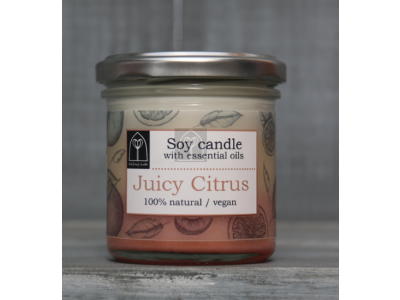 Aromaterapeutická sójová svíčka "Juicy Citrus" 120 ml