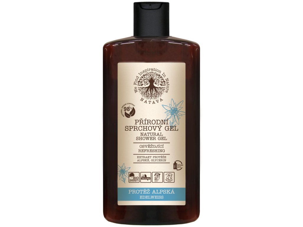 Přírodní sprchový gel - Protěž alpská 250 ml