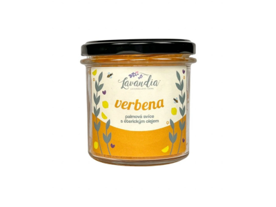 Palmová svíce ve skle - verbena 200g